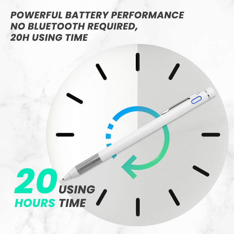 [Australia - AusPower] - Stylus Pen for HP Envy X360 Touchscreen Laptop Pencil,Rsepvwy Active Stylus Digital Pencil with 1.5mm Ultra Fine Tip Stylus for HP Envy X360 Pen,White 
