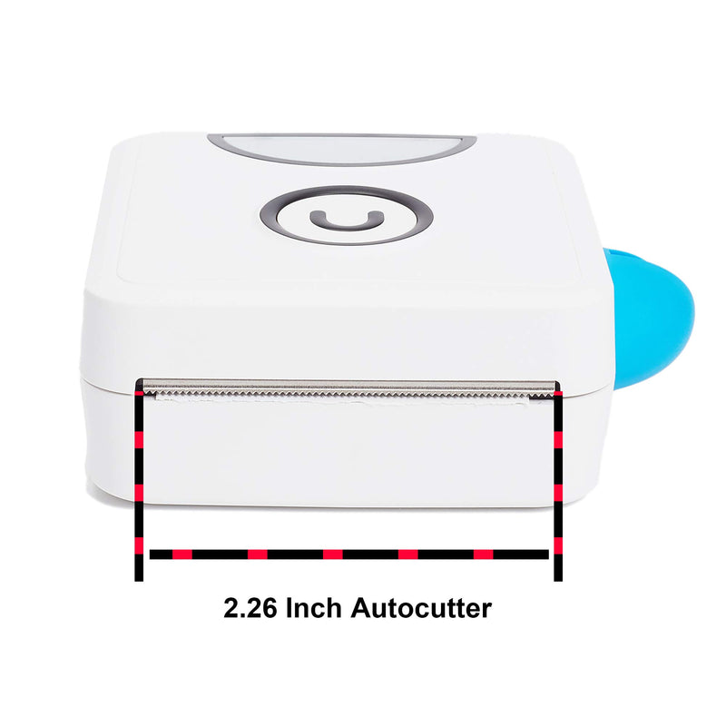 [Australia - AusPower] - POOOLITECH Mini Sticker Printer - Inkless Bluetooth Pocket Thermal Printer for iPhone,Android Phone,Windows，Versatile for Printing Logo, Notes,Journal,List,Memo Blue 