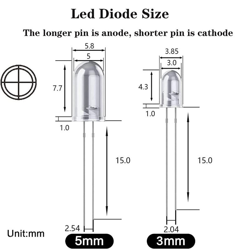 [Australia - AusPower] - YIWANSON 100 Pcs 3mm Led Diodes Assortment, Super Bright Mini Round Shape Light Bulb Beads Micro Lamp Electronic Project Kit, Individua Led Craft Lights for Projects, Green Light 3mm Green 