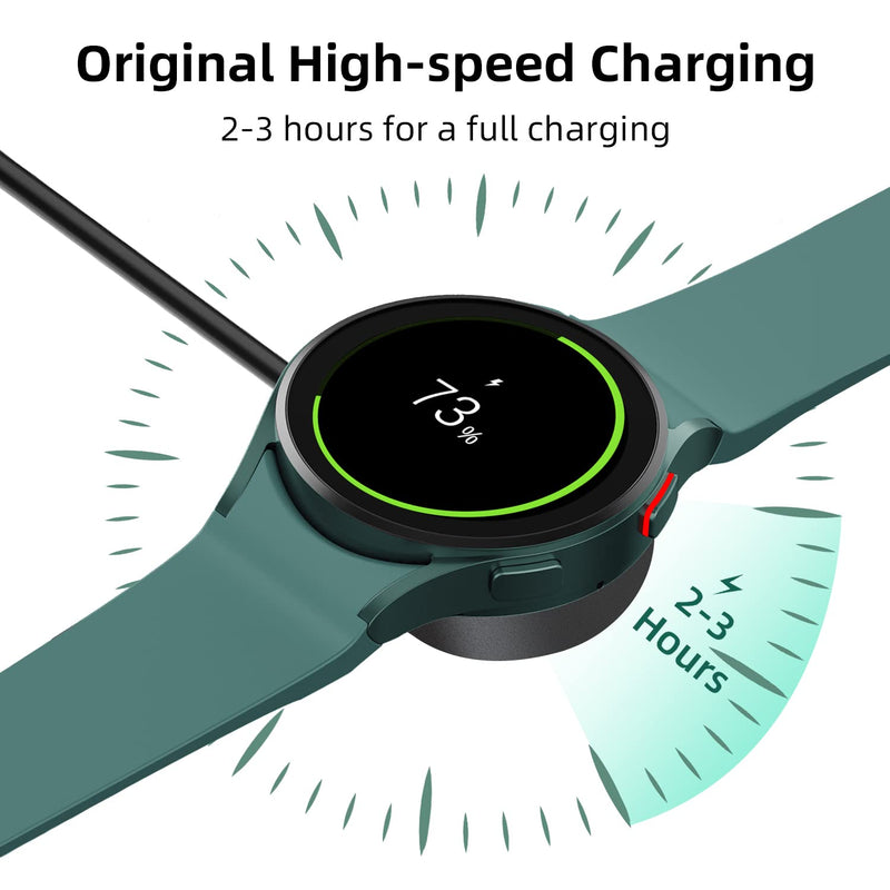 [Australia - AusPower] - Upgrade Galaxy Watch Charger Compatible with Samsung Galaxy Watch 5/5 Pro/4/4 Classic/3/Active 2/Active, Charging Dock with Aluminum Alloy Case, USB C Wireless Charger Cable-3.3FT/1M 1 Pack 
