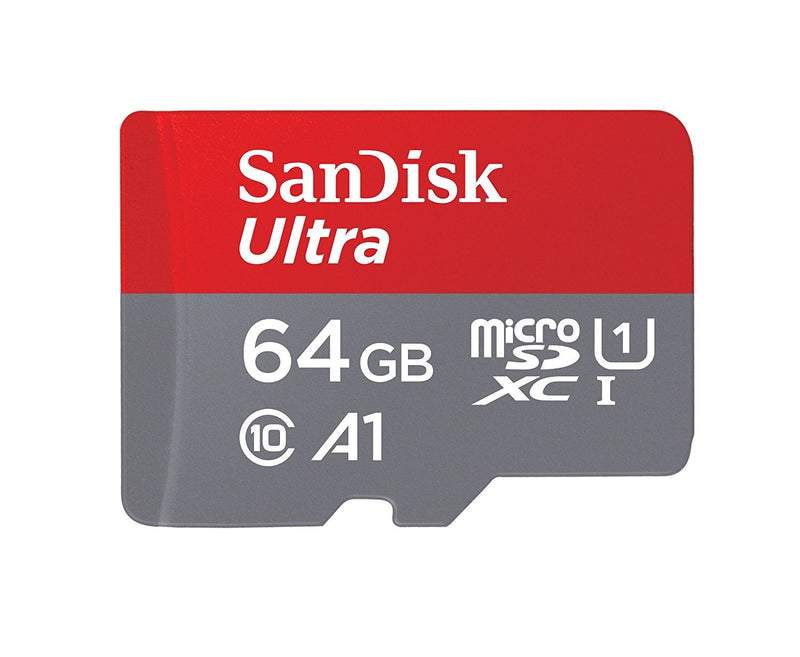 [Australia - AusPower] - 64GB Sandisk Micro Memory Card works with DJI Spark, Mavic Drone Video Camera Quadcopter SDXC MicroSD TF Flash 64G Class 10 with Everything But Stromboli Card Reader 
