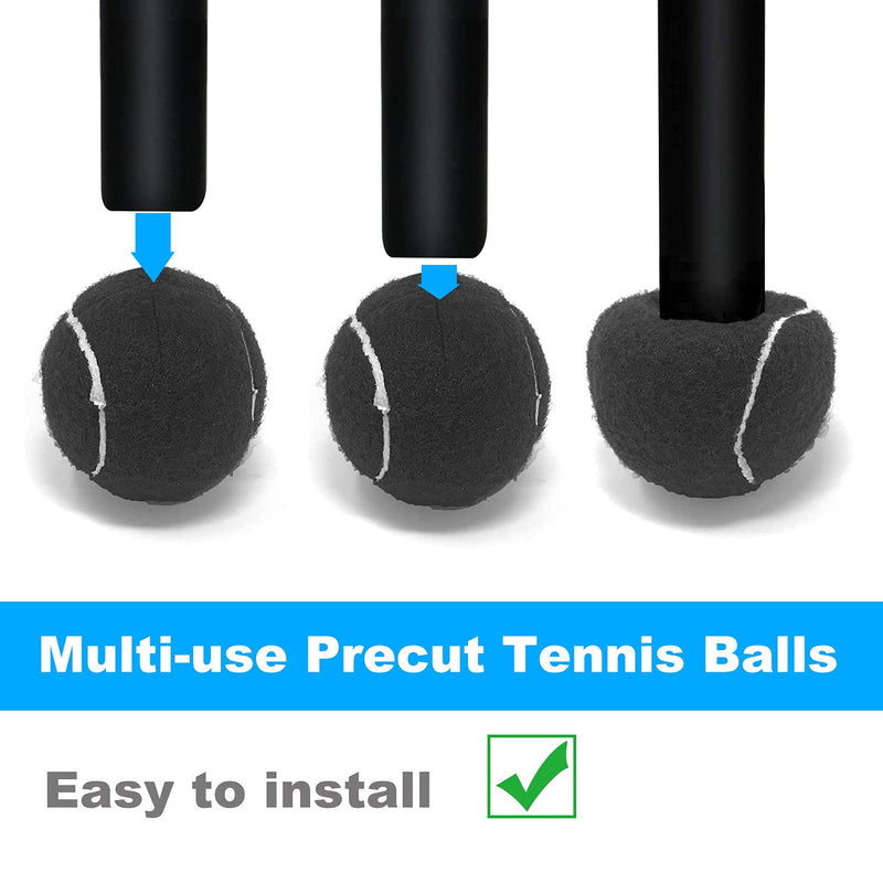 [Australia - AusPower] - URBEST 4PCS Precut Walker Tennis Balls for Furniture Legs and Floor Protection 