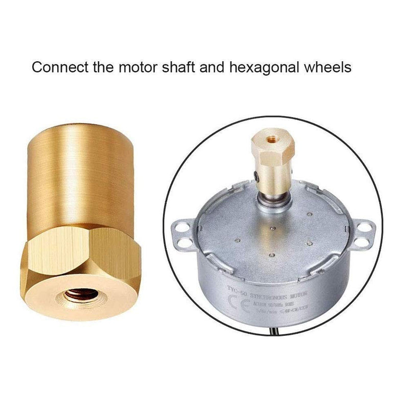 [Australia - AusPower] - 6PCS Turntable motor Synchronous Synchron Motor 50/60Hz AC 100~127V CCW/CW 4W 2.5-3RPM/MIN CCW/CW with 7mm Flexible Coupling Connector For Cup Turner,Hand-Made, School Project, Model (2.5-3RPM) 