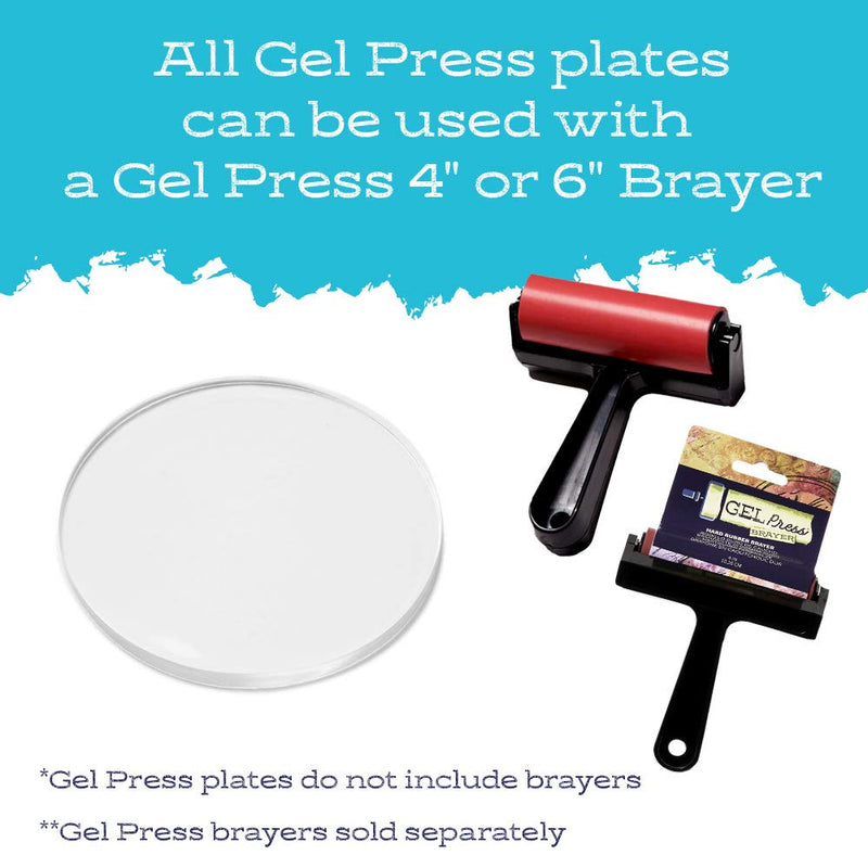 [Australia - AusPower] - Gel Press Gel Printing Plate 6" Circle 10806-6 6" Round 