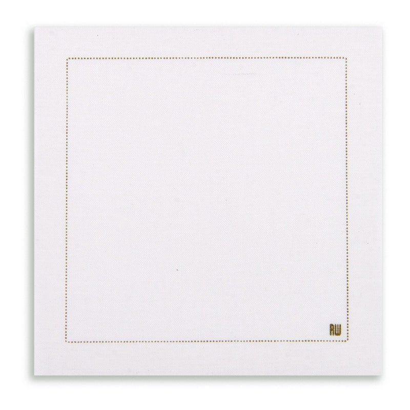[Australia - AusPower] - Napluxe Organic Cotton Cocktail Beverage Napkins - Soft and Durable 4.5" x 4.5" Ecru Paper Napkins - Disposable and Recyclable - 50-CT Roll- Restaurantware Ecru w/ Black Stitch 