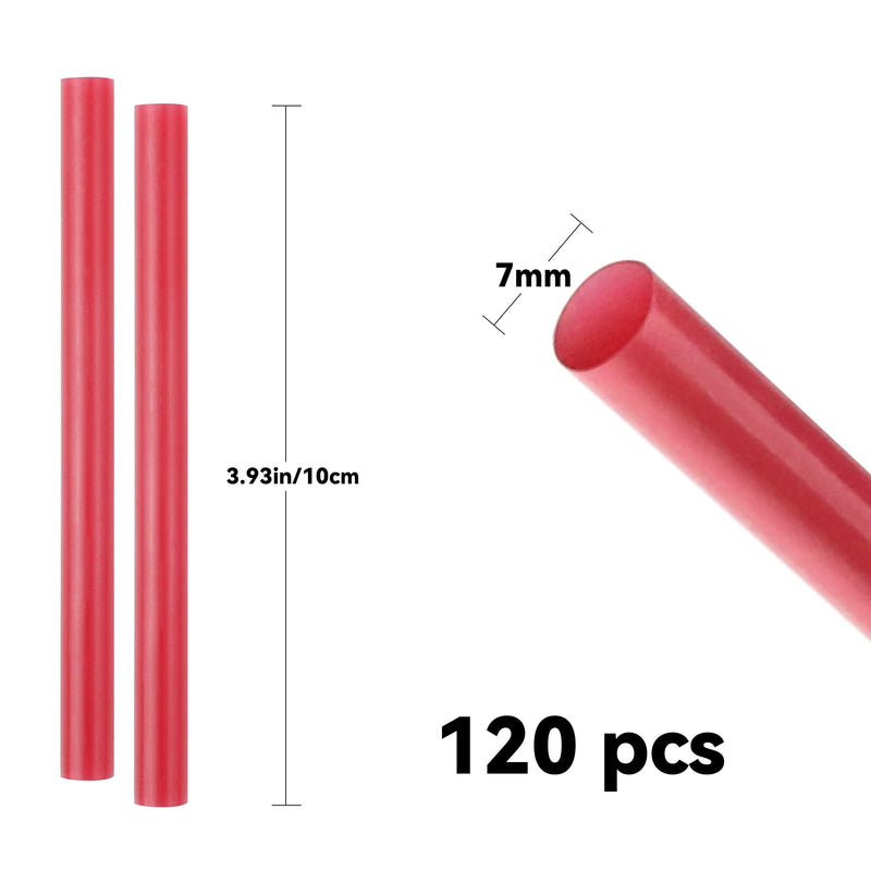 [Australia - AusPower] - Heatoe 120 Pack Colord Hot Glue Sticks, 3.9'' Melt Adhesive Glue Sticks for Handmade Arts,Crafts,General Repair and Holiday 