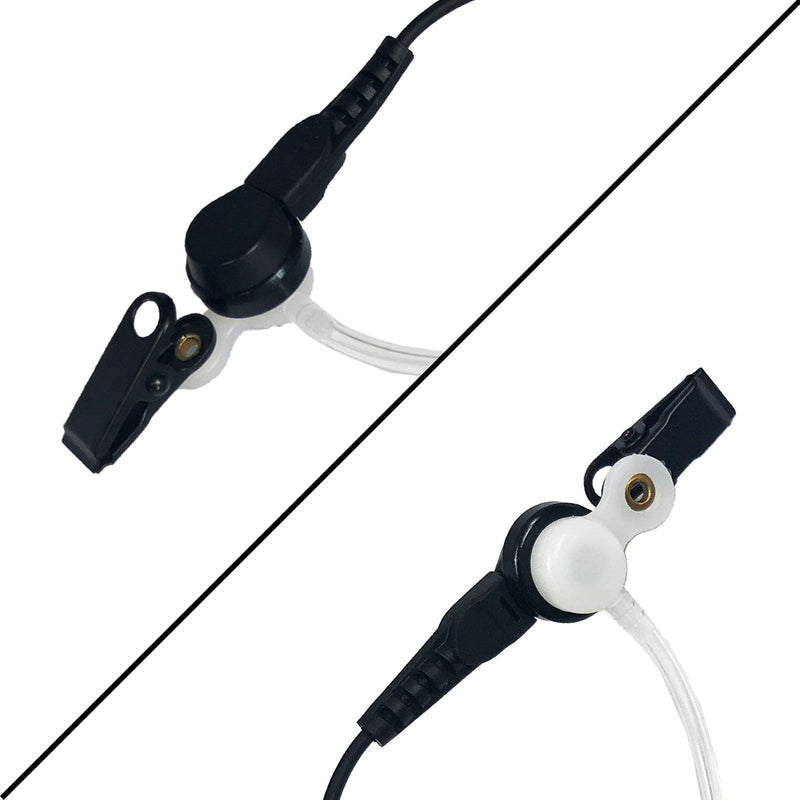 [Australia - AusPower] - 1.5-Wire Security & Surveillance Clear Acoustic Tube Earpiece Headset with PTT Button Mic for Kenwood, Baofeng & Retevis Two-Way Radios H-777, BF-888s, UV-5R, UV-82, RT22, TK2207, TK-3360 