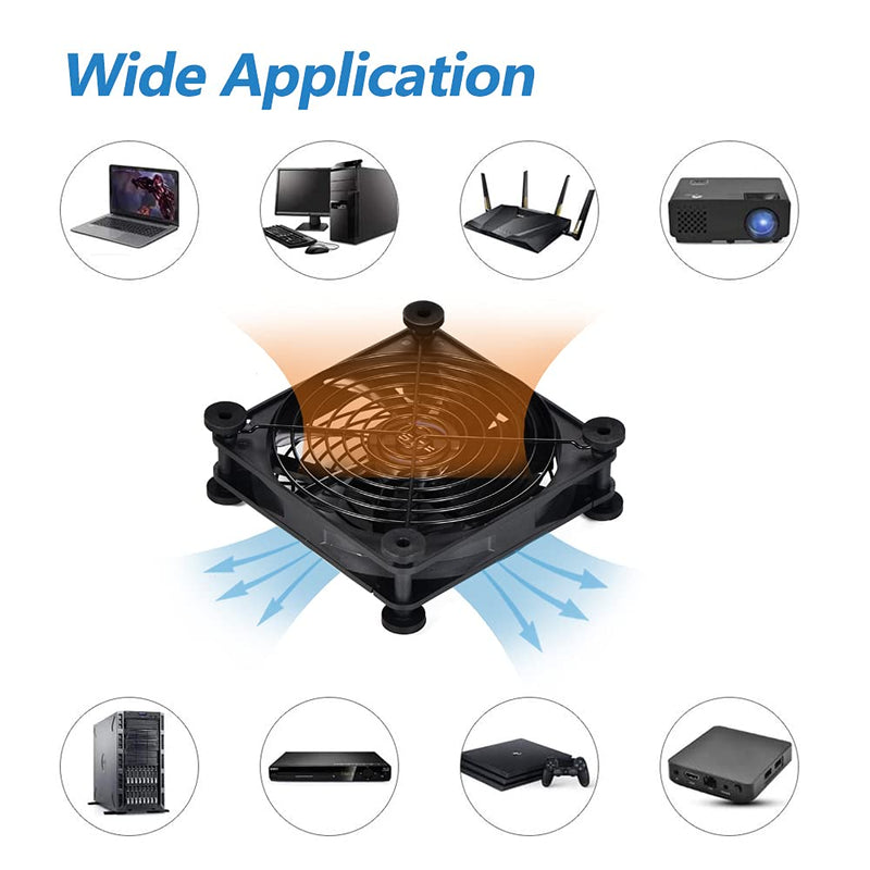 [Australia - AusPower] - SCCCF Quiet 140mm USB Fan, 5V USB Portable Cooling Fan for Flat Panel TV Receiver Router DVR Playstation Xbox Computer Cabinet Cooler 140MM Single 