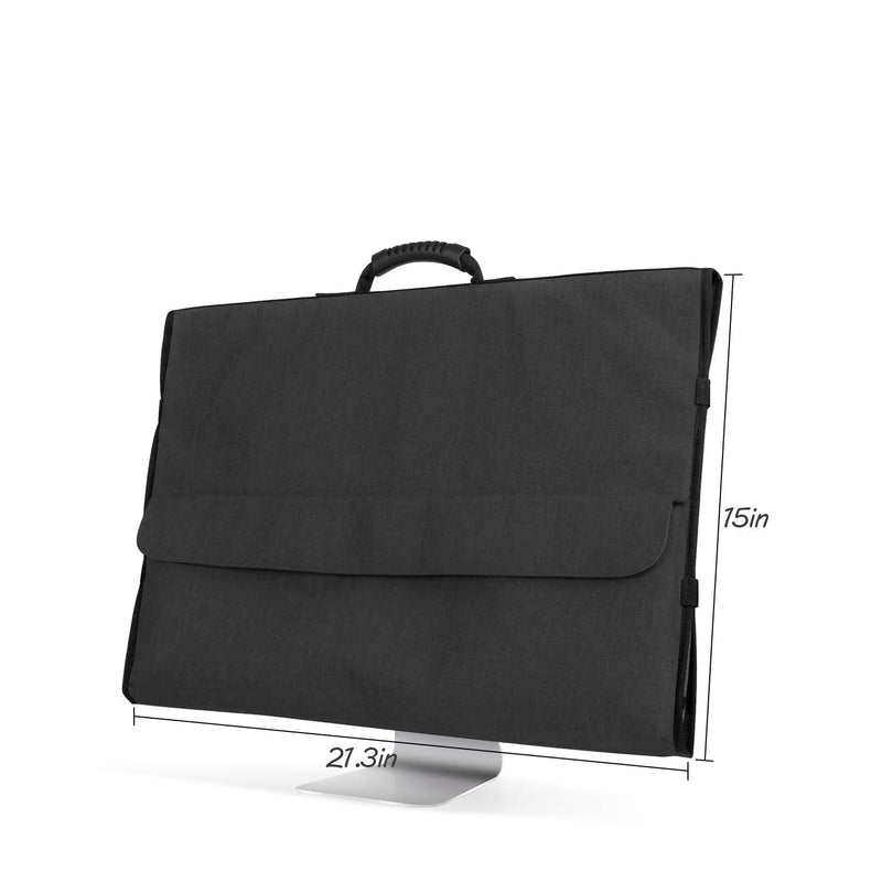 [Australia - AusPower] - CURMIO Travel Carrying Bag Compatible with Apple 21.5" iMac Desktop Computer, Protective Storage Case Monitor Dust Cover Compatible with 21.5" iMac Screen and Accessories, Black, Patent Design 