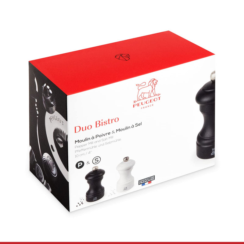 [Australia - AusPower] - Peugeot Bali FONTE Pepper Mill, 6x6x8 cm, Black/White 