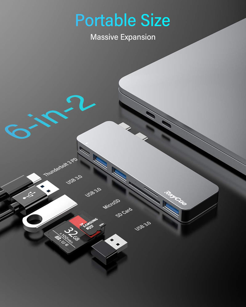[Australia - AusPower] - MacBook Pro/Air USB Accessories with 3 USB 3.0 Ports, TF/SD Card Reader, Thunderbolt 3 PD Port, USB C Adapter for MacBook Pro/Air 13" 15" 16" Compatible with MacBook Pro/Air 2021-2016 