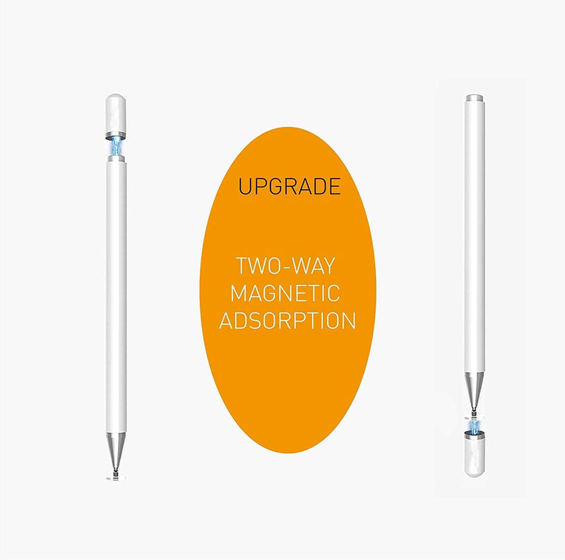 [Australia - AusPower] - Stylus for Touch Screen, Handwriting high Sensitivity and disc tip capacitive Pen, Magnetic Cover, Suitable for iPad, iPhone, Tablet, Android, Microsoft, Surface and Other capacitive Touch Screens 