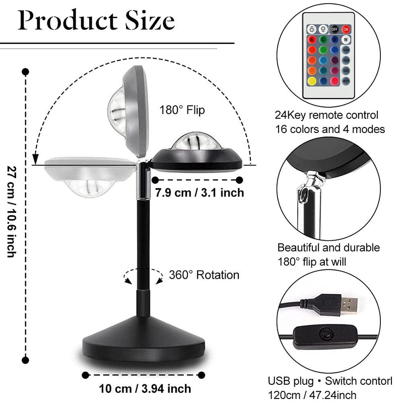 [Australia - AusPower] - Sunset Lamp, Sunset Projection Lamp YouOKLight Sunset Projector Light 16 Colors Brightness Adjustable with Remote Control USB Charging Projection Night Light for Photography Party Home Living Room Rgb, Remote Control 