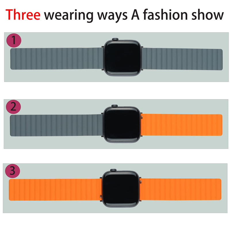 [Australia - AusPower] - COCHYSCELA Magnetic Silicone Watch Band (2.0 New) compatible with Apple Watch series 7 6 5 4 3 2 1 SE iWatch Band 38mm 40mm 41mm 42mm 44mm 45mm,Stretchy Sport Adjustable Smartwatch Strap for Women and Men Starlight-blue 38mm/40mm/41mm/42mm/44mm/45mm 