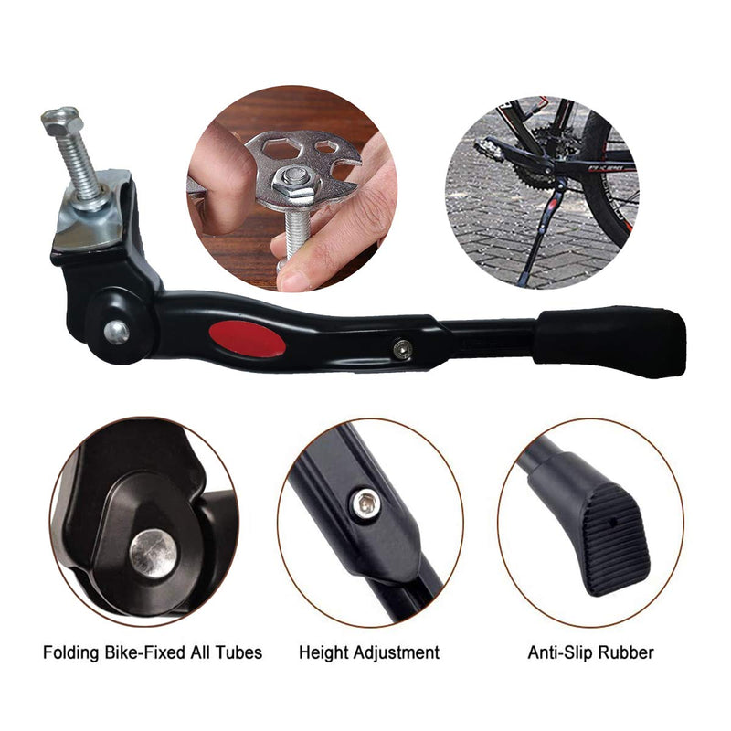 [Australia - AusPower] - VECKUSON Kickstand for Kids Bike, Bicycle Kickstands Center Mount for 16 18 20 22 Inch Bicycles Adjustable Aluminum Alloy Kickstands for 16-18-20inch 18-20-22inch Mountain Bike 16-18-20 