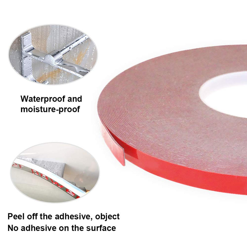 [Australia - AusPower] - Double Sided Tape,Heavy Duty Mounting Adhesive Tape,VHB Waterproof Foam Tape for LED Strip Lights,Home Decoration, Office Decorations (Black, 0.39 in x 108 Ft) Black 