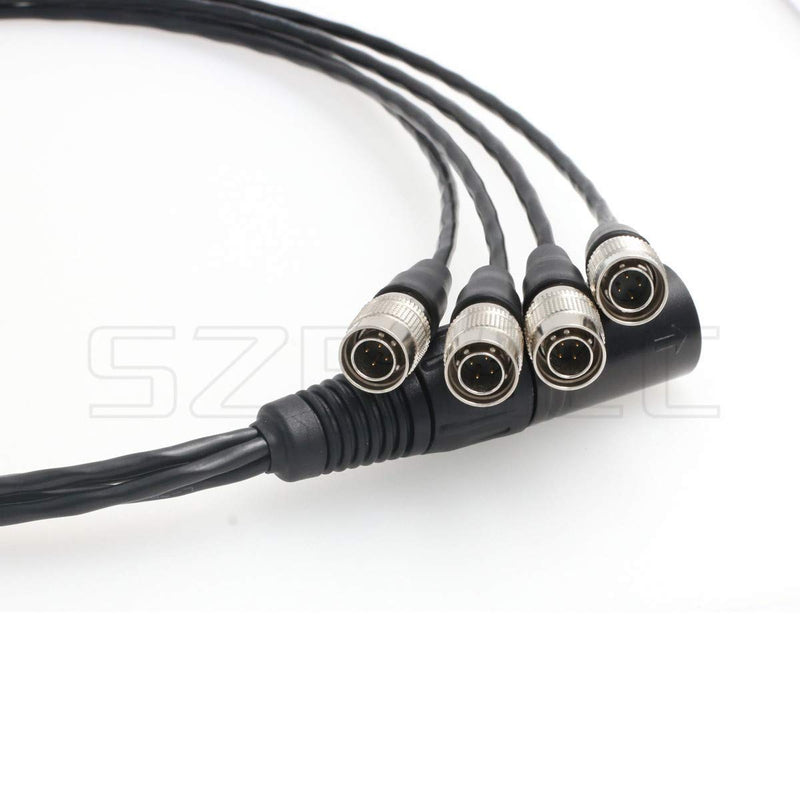[Australia - AusPower] - SZRMCC XLR 4 Pin Male to 4 Split Hirose 4 Pin Male Power Cable for Zaxcom Sound Devices 688 664 Zoom F8 