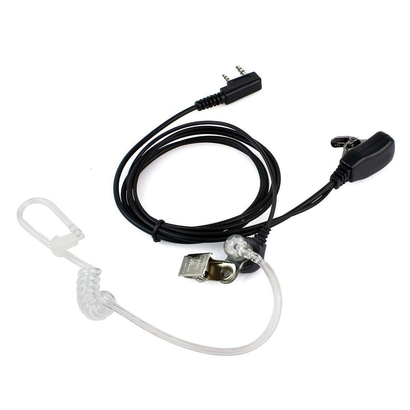 [Australia - AusPower] - 5PCS 2 Pin PTT MIC Noise Reduction Covert Acoustic Tube in-Ear Earpiece Headset for Two Way Radio 