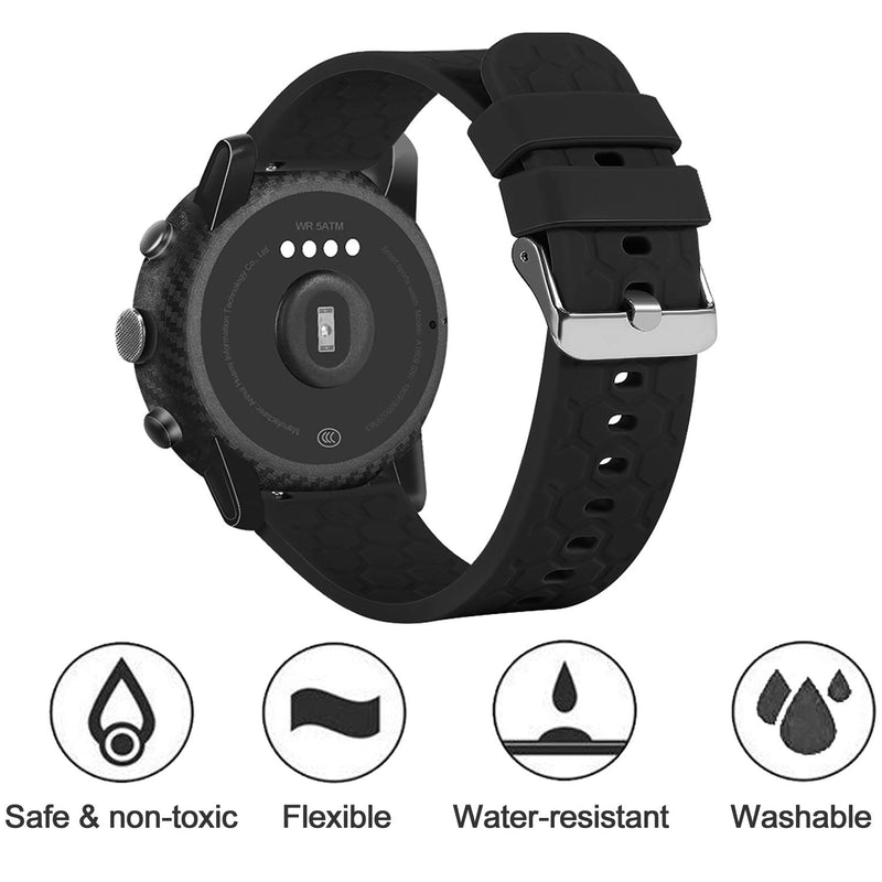 [Australia - AusPower] - 6 Pack Silicone Bands Compatible with Samsung Galaxy Watch 3 45mm Band, Galaxy Watch 46mm Smartwatch, Fossil Gen 5 Carlyle/Gen 5 Garrett, Ticwatch Pro Watch Replacement Straps 