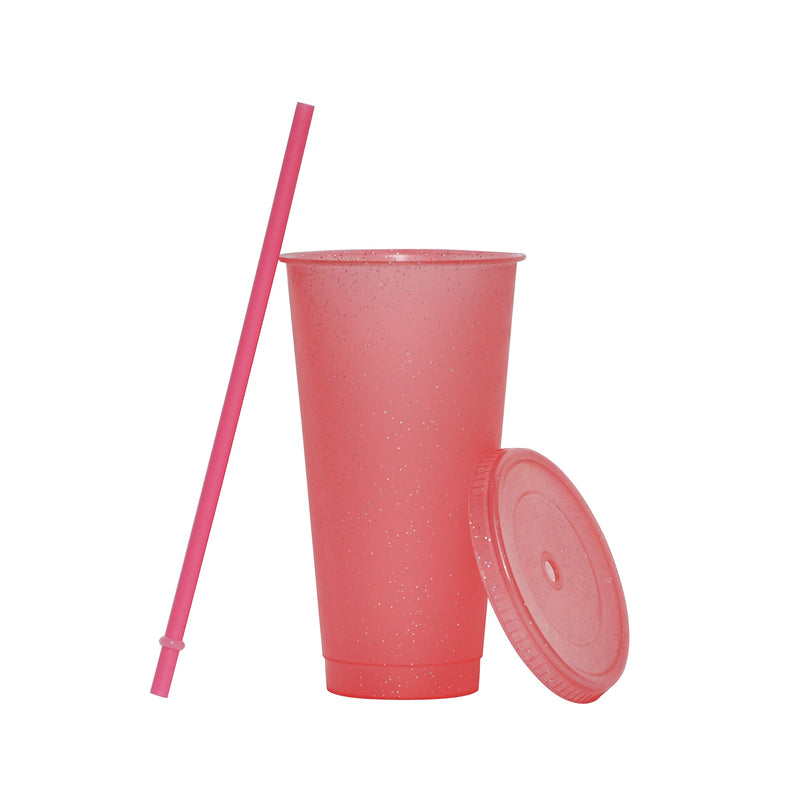 [Australia - AusPower] - Tumbler with Straw and Lid,Water Bottle Iced Coffee Travel Mug Cup,Reusable Plastic Cups,Perfect for Parties,Birthdays,24oz-5 Pack 24.0 ounces 