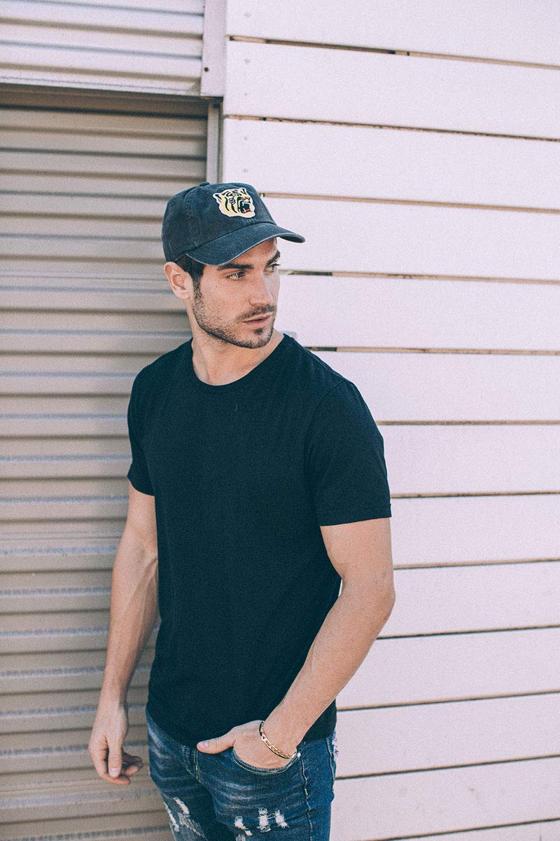 [Australia - AusPower] - AMERICAN NEEDLE Archive Nippon League Hanshin Tigers Baseball Dad Buckle Strap Hat (44740A-HTI-BLK) Black 