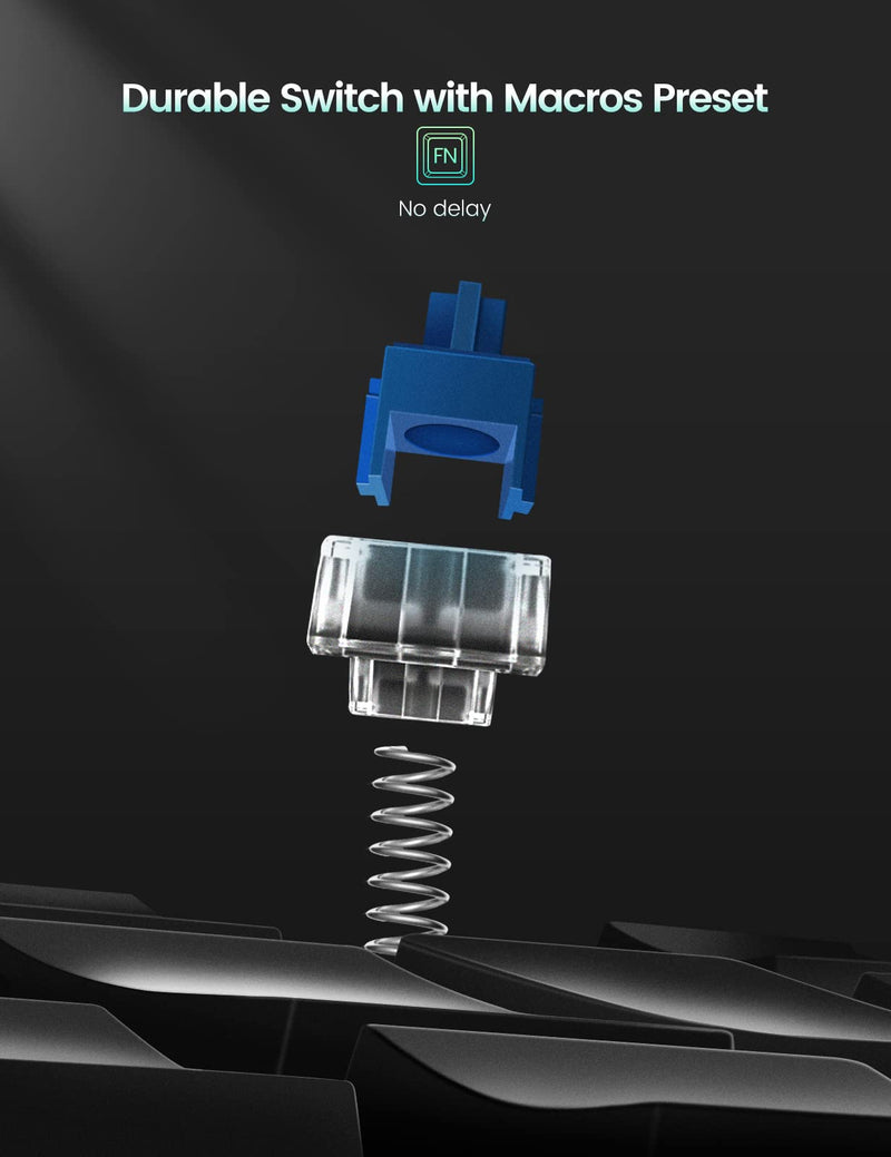 [Australia - AusPower] - VAYDEER One-Handed Mechanical Keyboard Support NKRO, Hotkeys, One-Click Start,9 Fully Programmable Keys with Floating Window and Macro Multifunctional Keypad Compatible with iOS,Windows 