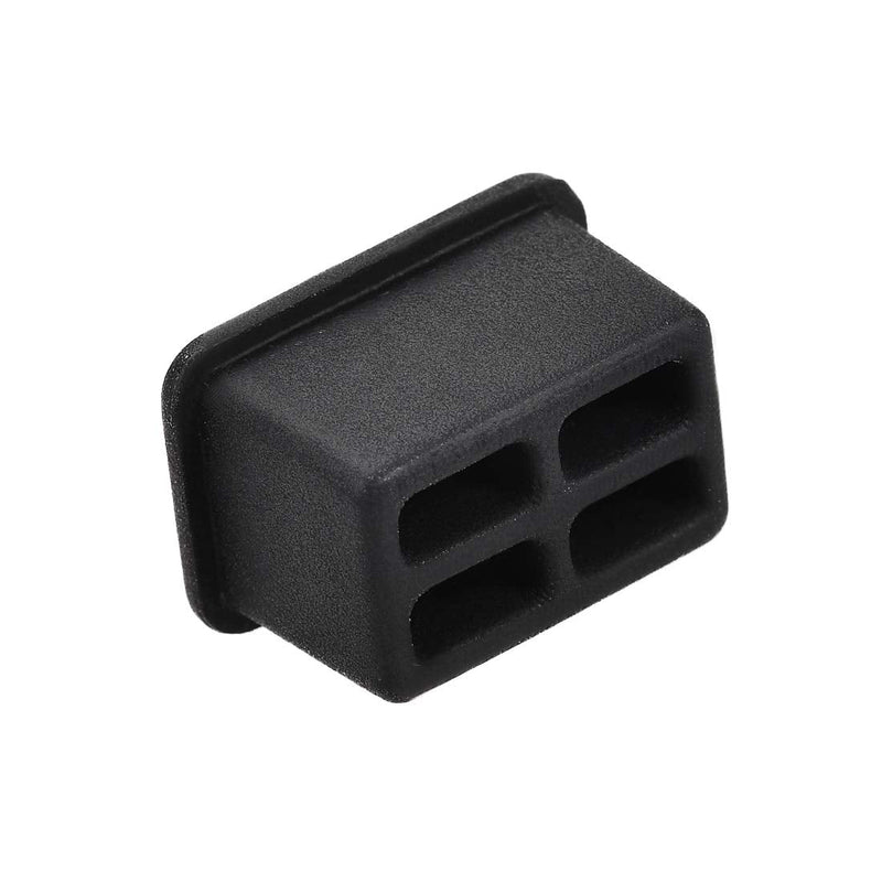 [Australia - AusPower] - uxcell 20pcs SFP-A Silicone Protectors Port Anti Dust Cap Cover Black 