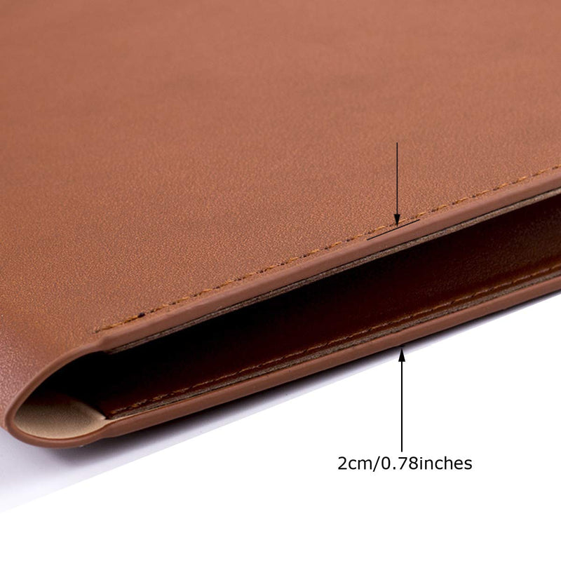 [Australia - AusPower] - Enyuwlcm PU Leather A4 File Folder Document Holder Waterproof Portfolio Envelope Folder Case with Invisible Magnetic Closure 2 Packs (Black&Brown, A4-2Packs) Black&brown 