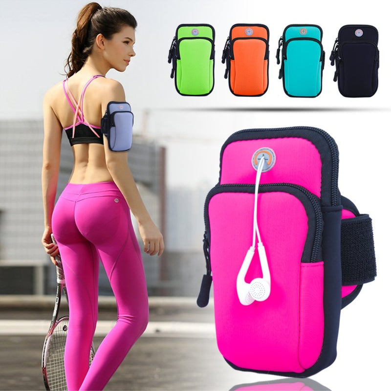 [Australia - AusPower] - JBBERTH Sports Armband Workout Running Arm Bag Universal Smartphone Waterproof Arm Case with Earphone Hole for iPhone X/8/7/ 6S Samsung Galaxy S9 Plus /S9 /S8 /S7 (Rose) 