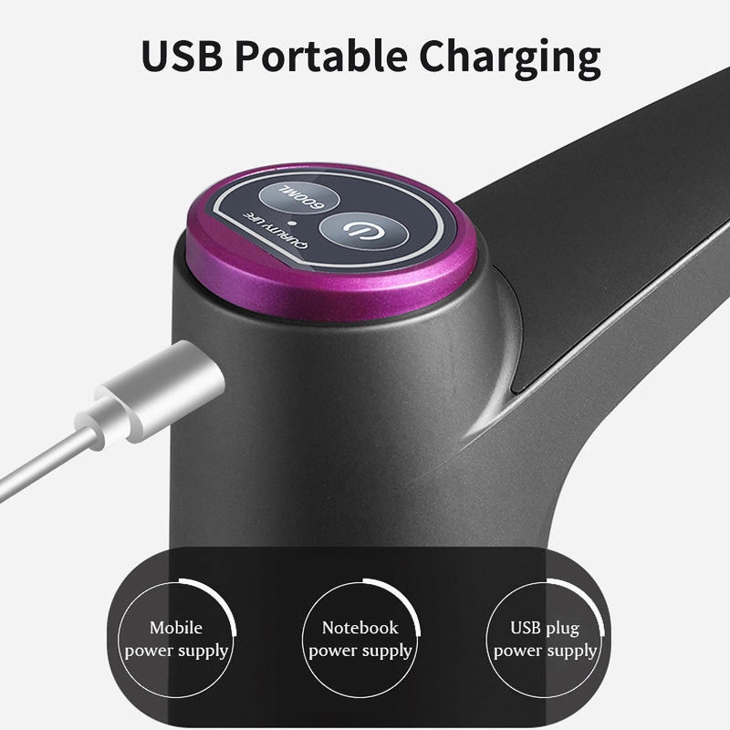 [Australia - AusPower] - HiPiCok Water Bottle Pump 5 Gallon Water Dispeser USB Charing Portable Electric Water Pump for 5 Gallon Bottle Auto Switch, Black 