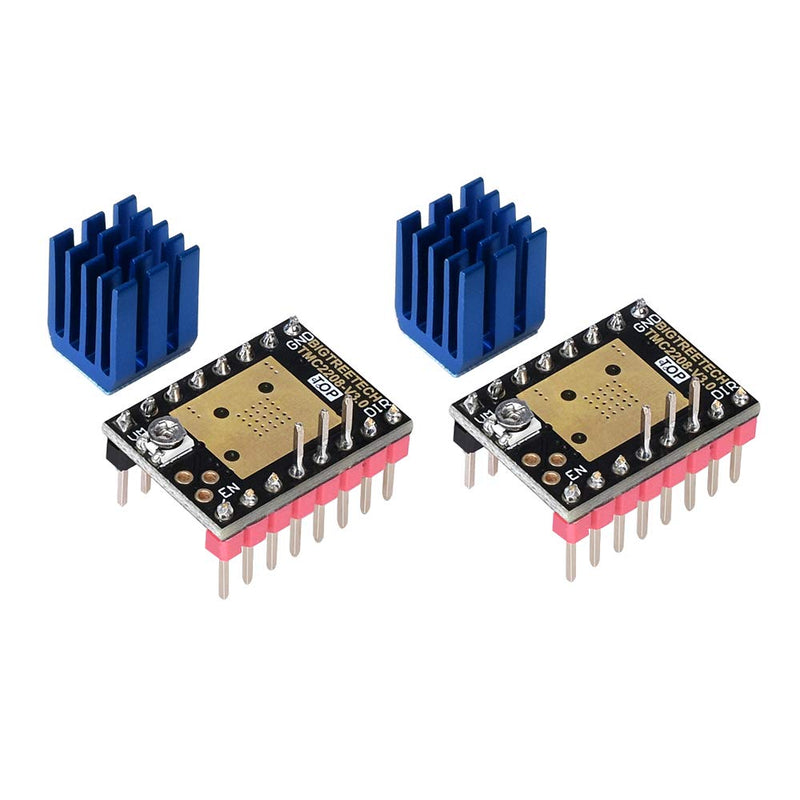 [Australia - AusPower] - BIGTREETECH 3D Printer Part Stepstick Mute TMC2208 V3.0 Stepper Motor Driver with Heatsink for SKR V1.3 MKS GEN L Ramps 1.4/1.5/1.6 3D Printer Control Board(Pack of 5pcs) (Step/DIR Mode) STEP/DIR Mode 