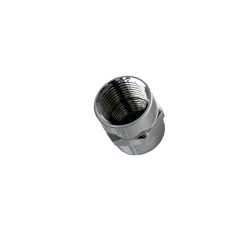 [Australia - AusPower] - Brass Pipe Fitting Coupling 1/2" x 1/2" NPT Female Chrome Finish for Home Plumbing Pipes (Chrome Plated 2 PACK) Chrome Plated 2 PACK 