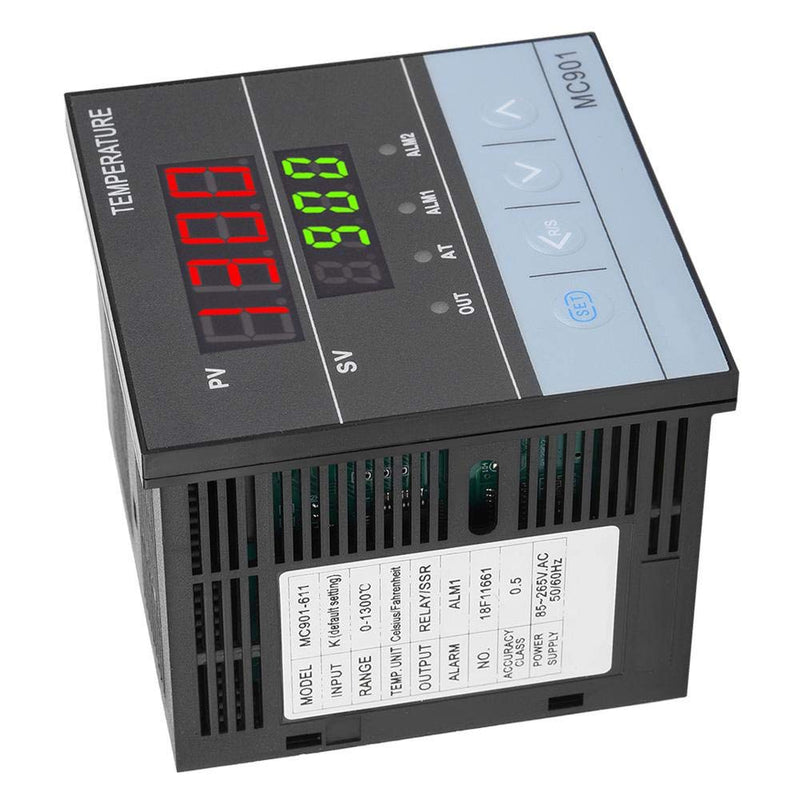 [Australia - AusPower] - PID Temperature Controller, Dual Digital Display K Type, MC901 Digital Programmable Temperature Control K Type PT100 Sensor Input Relay SSR Output 
