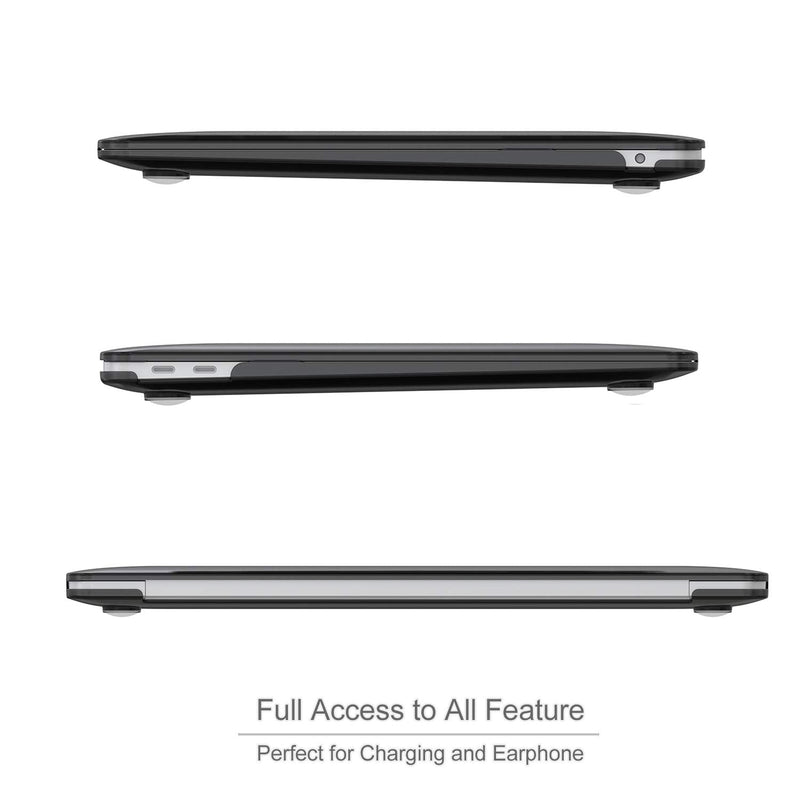 [Australia - AusPower] - ProCase MacBook Air 13 Inch Case 2020 2019 2018 Release A2337 M1 A2179 A1932, Hard Case Shell Cover for MacBook Air 13-inch Model A2179 A1932 with Keyboard Skin Cover -Black Black 