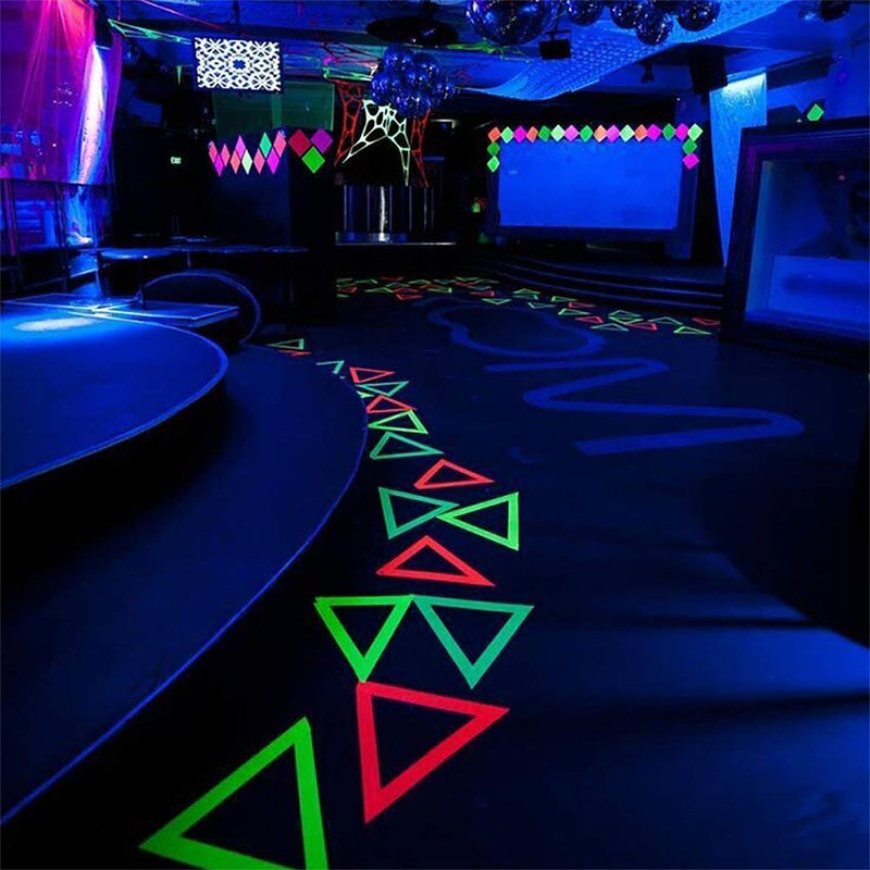 [Australia - AusPower] - KIWIHUB UV Blacklight Reactive (6pack) (6 Colors) 0.59inch x 16.4ft per Color, Fluorescent Cloth/Neon Gaffer Tape, Super Bright for Glow Party Supplies 