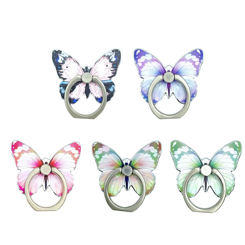 [Australia - AusPower] - Phone Ring Holder, Butterfly Ring Holder for Cell Phone,Metal Finger Stand Kickstand 360° Rotation Universal Finger Ring Phone Grip Compatible with All Smartphone 01 
