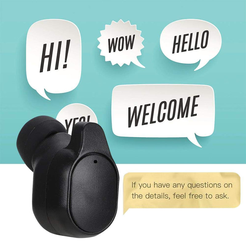 [Australia - AusPower] - PUSOKEI Bluetooth5.0 Wireless Headset, Single Ear Smart Language Translator Device with Charging Box, More Than 33 Languages Intelligent Translator for Travel/Business 