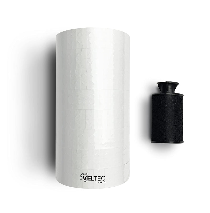 [Australia - AusPower] - Veltec White Pricing Labels, 1 Line,for Monarch 1131 Price Gun – 1 Sleeve, 20,000 Labels with Security Slits and Free Ink Roller 