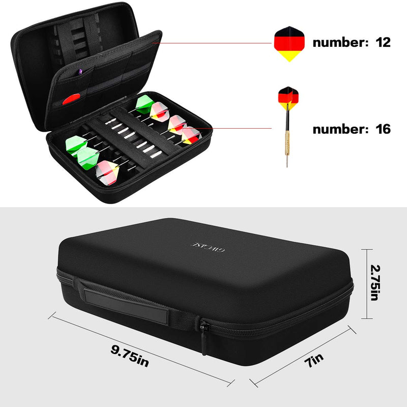 [Australia - AusPower] - GWCASE Dart Case for 16 Steel Tip and Soft Tip Darts, Dart Carrying Storage Holder Fits for Dart Tips, Shafts and Flights (Box Only) 