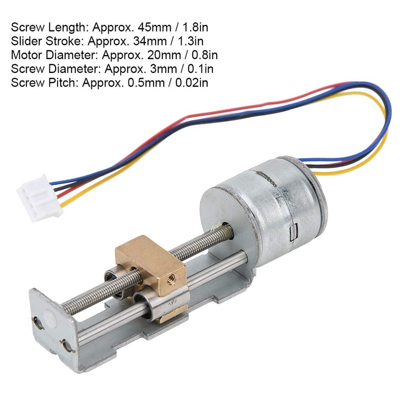 [Australia - AusPower] - Mini Linear Stage Actuator, Small Slide Guide Rail Screw Lead Stepper Motor, Stepper Motor with Planetary Gearbox Reducer for Measuring Equipment, Printers 