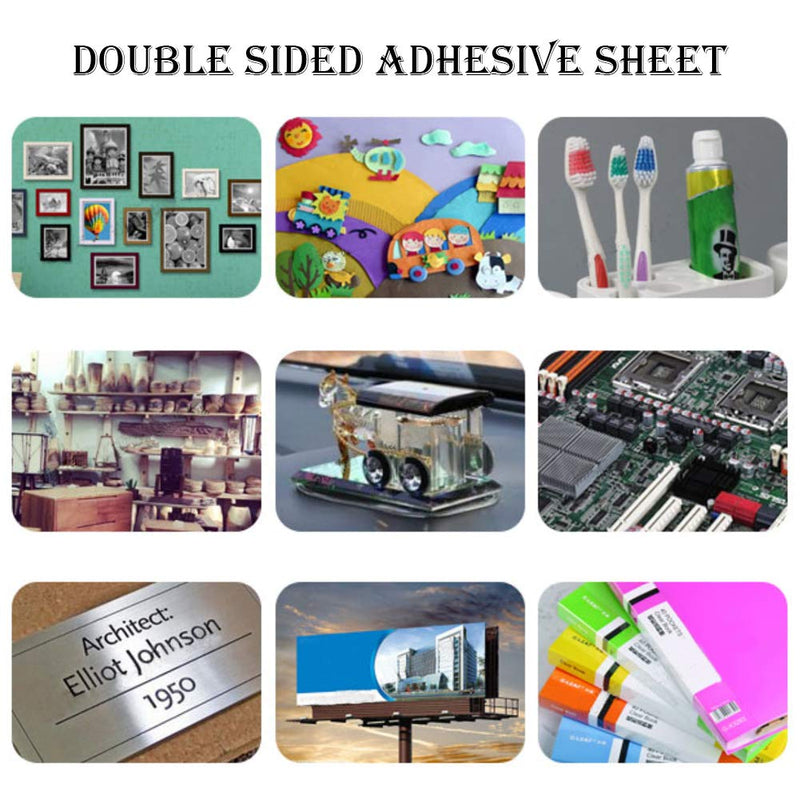 [Australia - AusPower] - BENECREAT 18PCS A4 Size White Double Sided Tape Sheets 8.3x11.5 Inch Strong Adhesive Tap Sheet (0.1mm) for Arts Craft Photo Albums Handbook Making Easter Decoration 11.5x8.3 Inch 