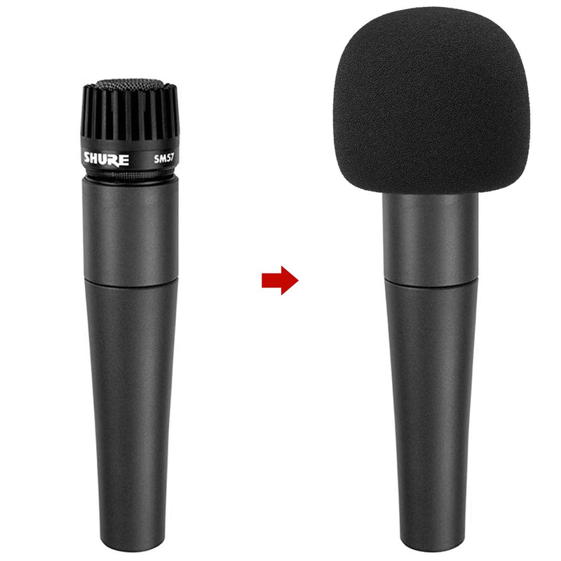 [Australia - AusPower] - SM57 Pop Filter Foam Cover - Mic Windscreen Wind Cover Customized Compatible with Shure SM-57 Microphone to Blocks Out Plosives by YOUSHARES (2 PCS) 