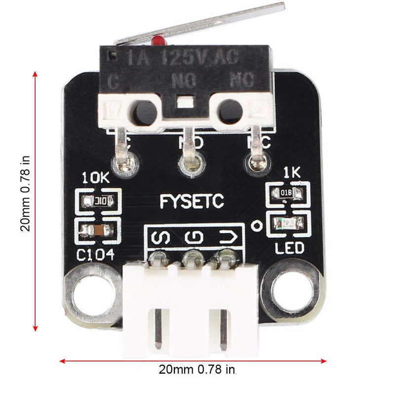 [Australia - AusPower] - FYSETC 3D Printer Ender 3 V2 Limit Switch Mechanical Switch Module Endstops for RepRap CR-10 10S Ender 3 Pro S4 S5 Series Part Accessories -3 Pcs 