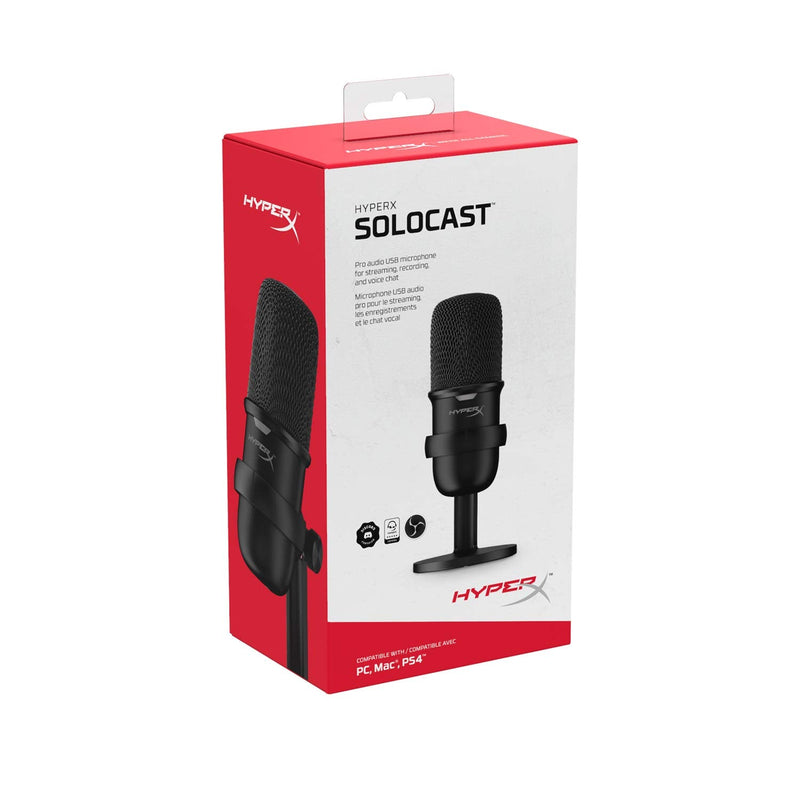 [Australia - AusPower] - HyperX SoloCast – USB Condenser Gaming Microphone, for PC, PS4, PS5 and Mac, Tap-to-Mute Sensor, Cardioid Polar Pattern, great for Gaming, Streaming, Podcasts, Twitch, YouTube, Discord Black 