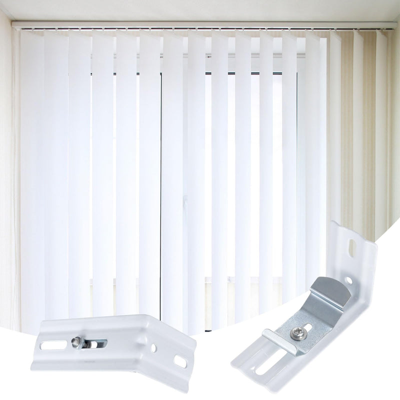 [Australia - AusPower] - HINZIC 8 pcs Vertical Blind L Bracket Vertical Blind Bracket Clips 3 inch Length for Vertical Blinds with Headrail Width 1-1/2"(38mm) Bracket Clips Outside Mounting 