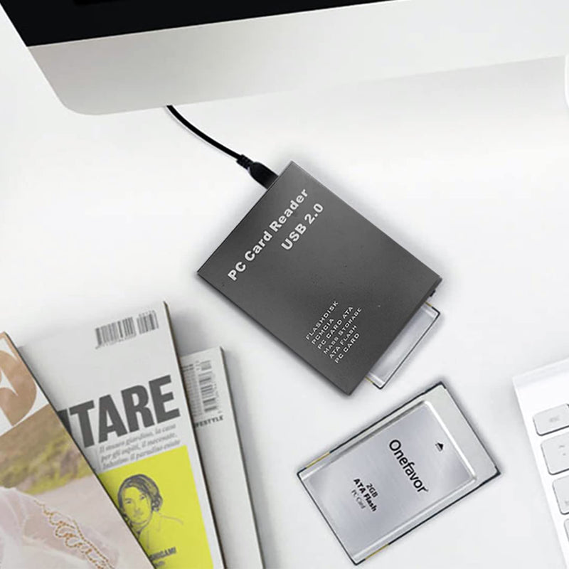 [Australia - AusPower] - SZBJ USB2.0 Plastic Version Interface PCMCIA Card Reader,Read Flashdisk,PCMCIA,PC Card ATA,Mass Storage ATA Flash,PC Card (Card Reader, Gray) 