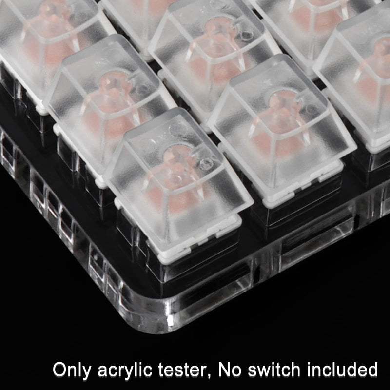 [Australia - AusPower] - RUNJRX Switches Acrylic Tester for Gateron Cherry Invyr TTC Switch Mechanical Keyboard Switches Tester (16 switches) 