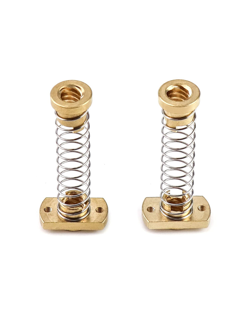 [Australia - AusPower] - QWORK T8 Anti Backlash Spring Loaded Nut, 2 Set, Elimination Gap Nut for Ender 3 Ender 3s Ender 3 Pro 3D Printer 8mm Threaded Rod Lead Screw, Brass 