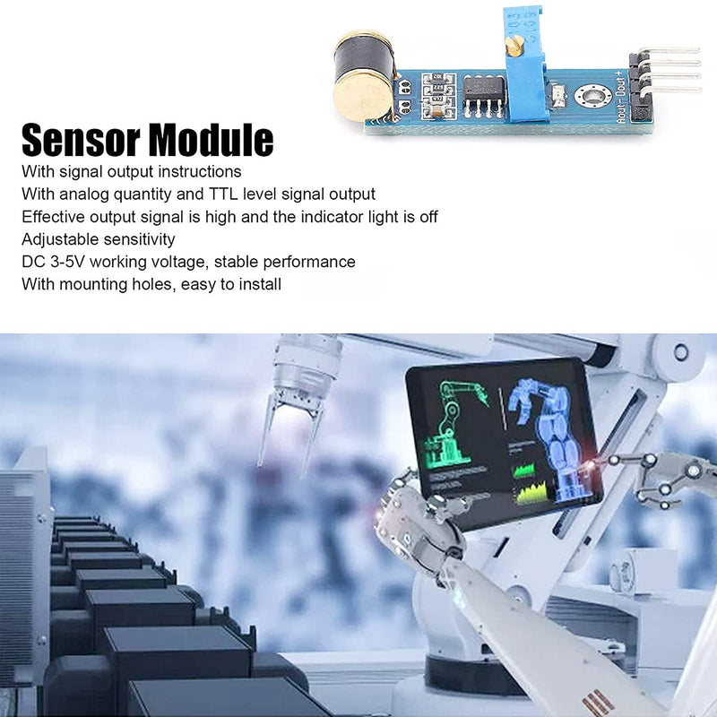 [Australia - AusPower] - DKARDU 2 pcs 801S Vibration Sensor Module Analog Output Adjustable Sensitivity with Dupont Cable,for Vibration Detection of Burglar Alarm and Mechanical Equipment 