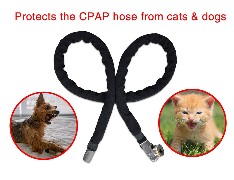 [Australia - AusPower] - iGuerburn 6Ft 4in ResMed CPAP Hose Cover BiPAP APAP ClimateLineAir ClimateLine Max Heated Tubing CPAP Supplies Wrap Fleece Tube CPAP Accessories - Keeping Cats from Attacking Hose - No Tube Included 6.3ft Resmed hose cover 